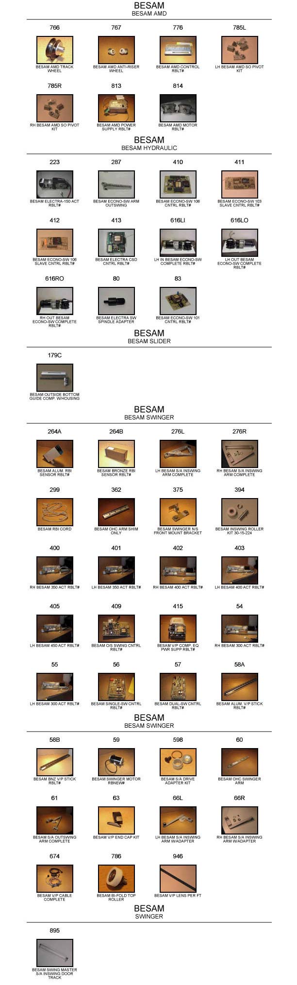 Besam automatic door parts catalog 2