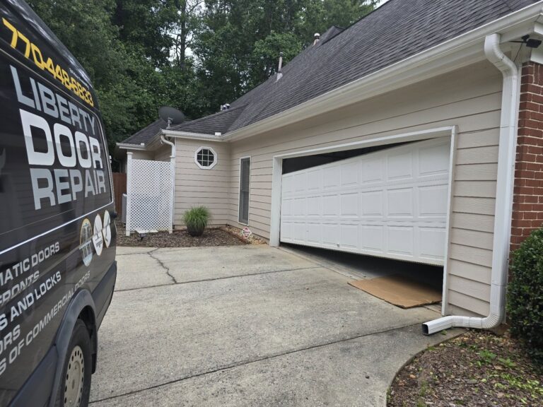On-site for garage door repair in Alpharetta