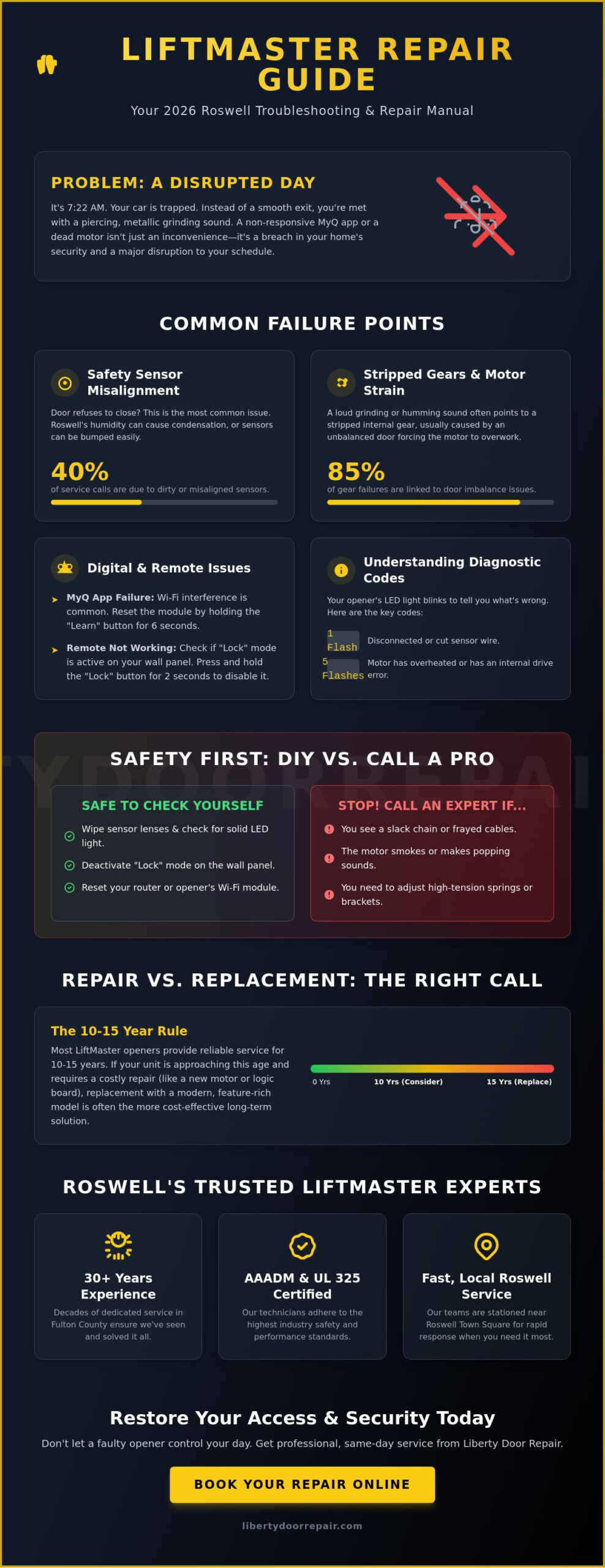 LiftMaster Garage Door Opener Repair in Roswell, GA: 2026 Guide