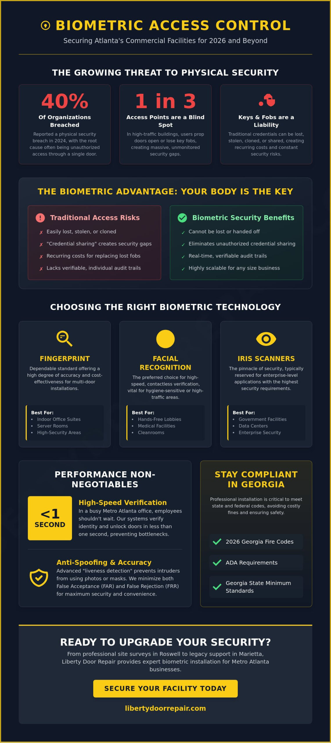 Biometric Access Control Systems Atlanta: The 2026 Guide to Secure Business Entry