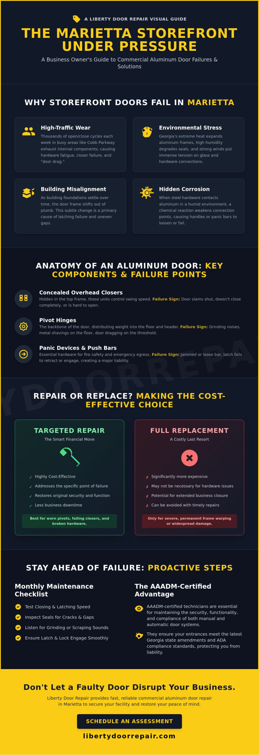 Expert Commercial Aluminum Door Repair in Marietta: Secure Your Storefront