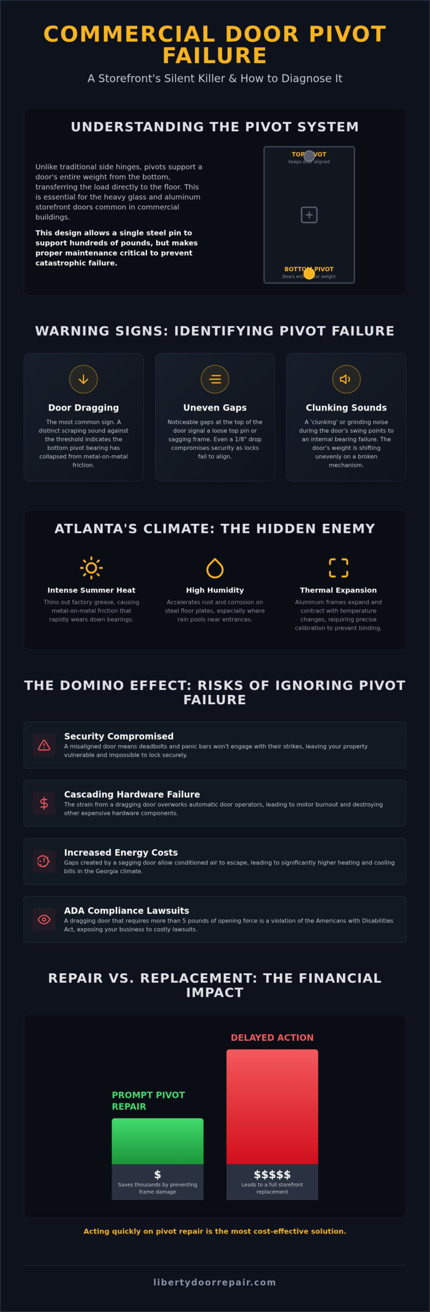 Commercial Door Pivot Repair in Atlanta: Complete Guide